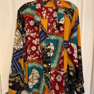 New Look Multicolor Button Patterned Shirt